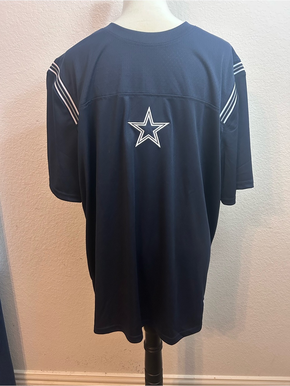 NFL Navy and White Dallas Cowboys Short-Sleeve Jersey Shirt
